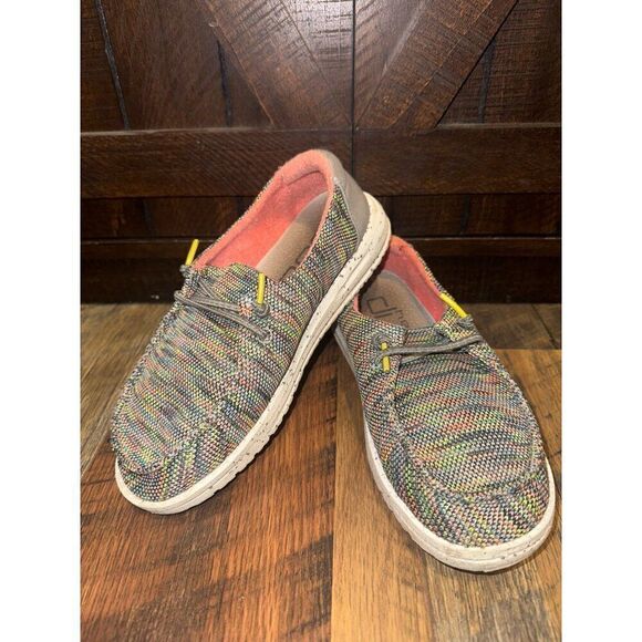 Hey Dude Wendy Sox Sneaker  Size Y3 L4 - Picture 2 of 13